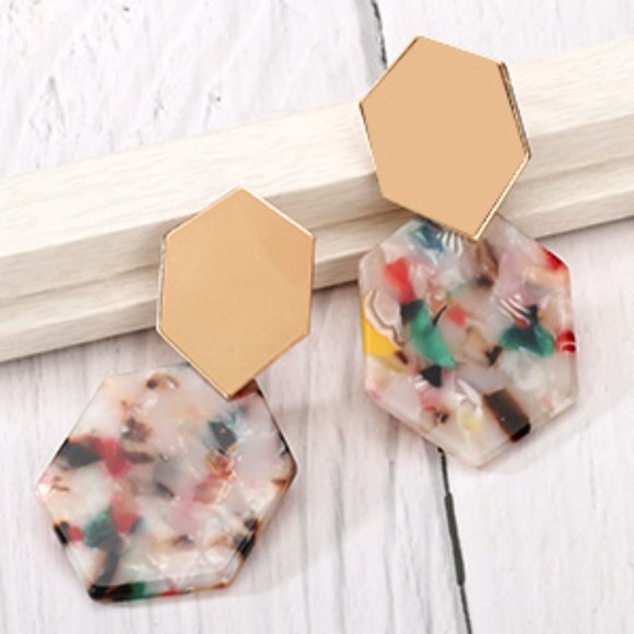 New 25 Pairs Acrylic Resin Statement Earrings Set for Women Girls - Picture 7 of 16